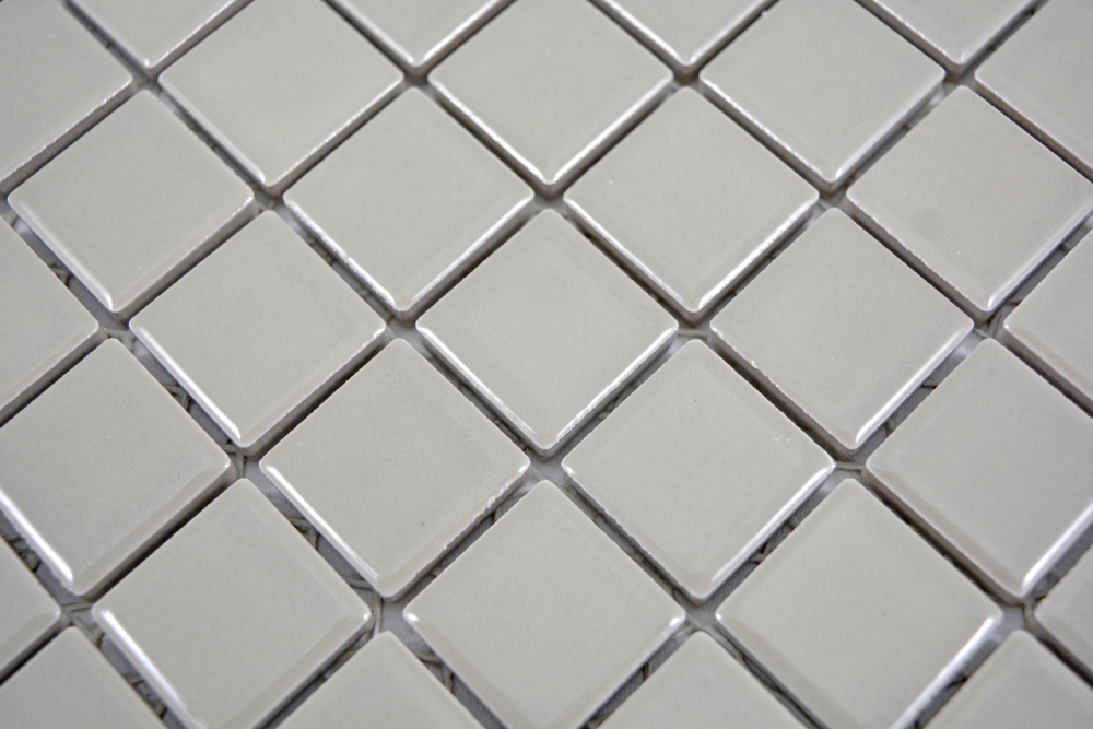 Keramikmosaik Mosaikmatte grau schlamm glänzend Fliesenspiegel Küche 18D-2401