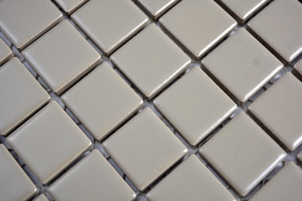 Keramikmosaik Mosaikmatte grau schlamm matt Fliesenspiegel Küche 18D-2411
