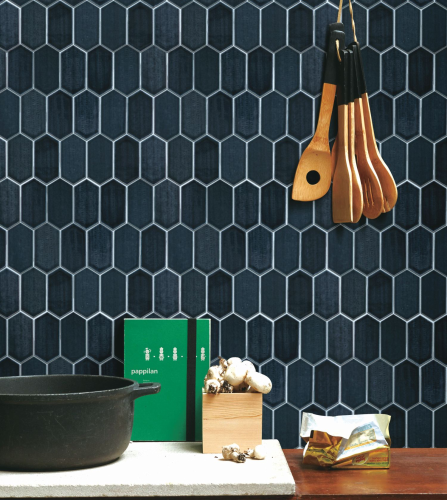 Mosaikfliese Hexagon CG CH479 - Anthrazit  schwarz grau - 1 Mosaikmatte