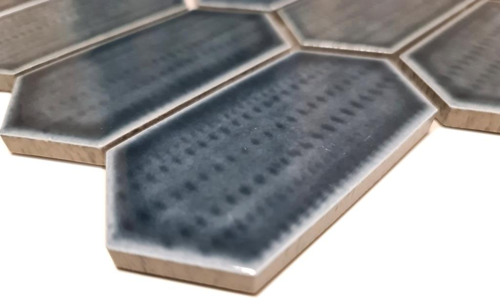 Mosaikfliese Hexagon CG CH479 - Anthrazit  schwarz grau - 1 Mosaikmatte
