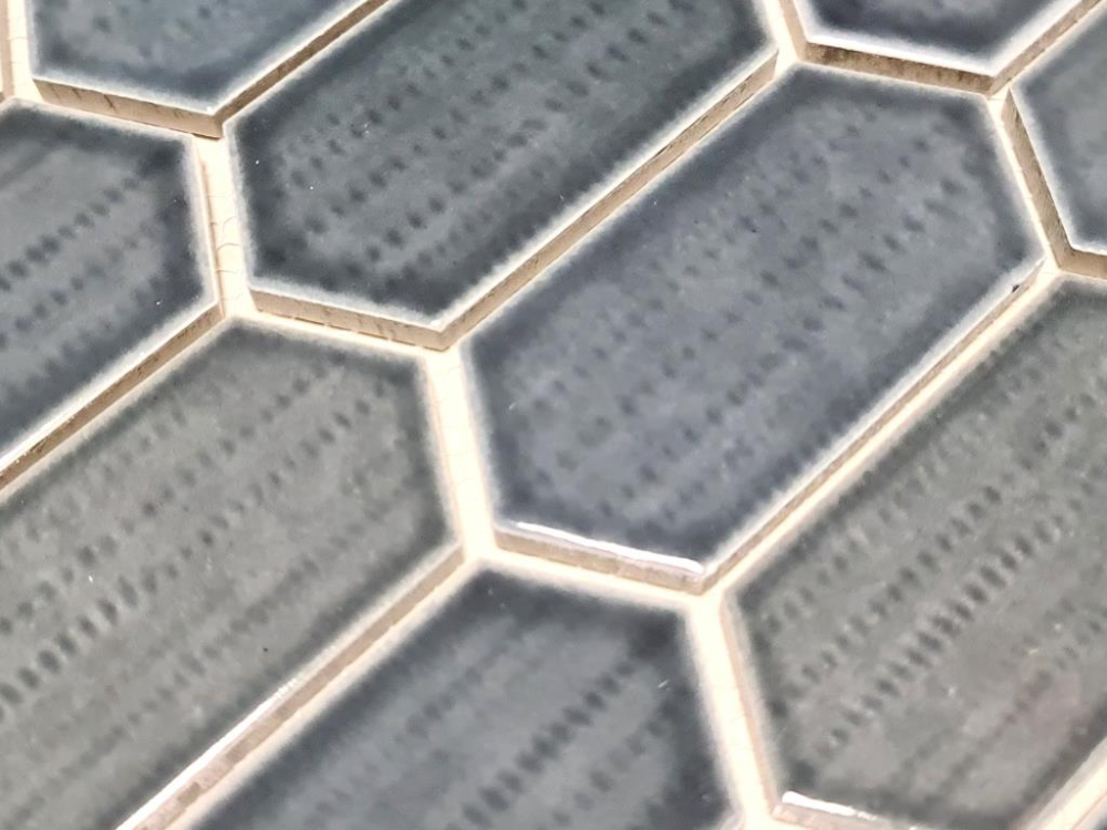 Mosaikfliese Hexagon CG CH479 - Anthrazit  schwarz grau - 1 Mosaikmatte