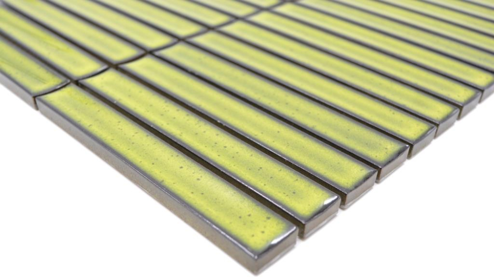 Mosaikfliese Stäbchen CG CS 16 - Grün Chartreuse Punkte - 1 Mosaikmatte