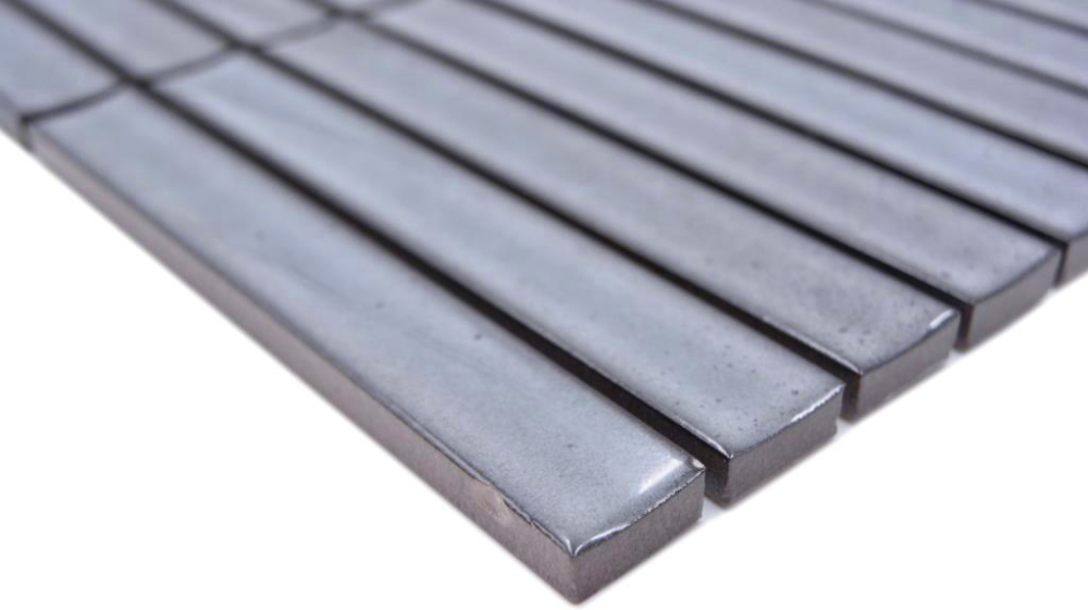 Mosaikfliese Stäbchen CG CS 26 Taben grau gesprenkelt - 1 Mosaikmatte