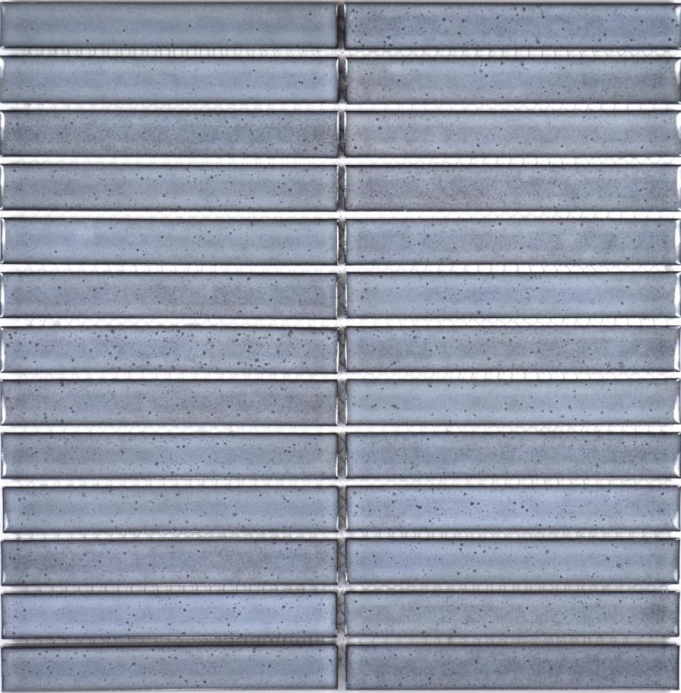 Mosaik Stäbchen Retro 50er 60er Jahre Keramik grau gesprenkelt - 24-CS26