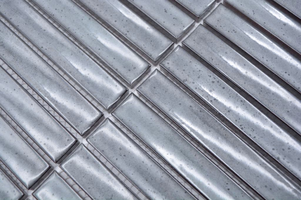 Mosaikfliese Stäbchen CG CS 26 Taben grau gesprenkelt - 1 Mosaikmatte