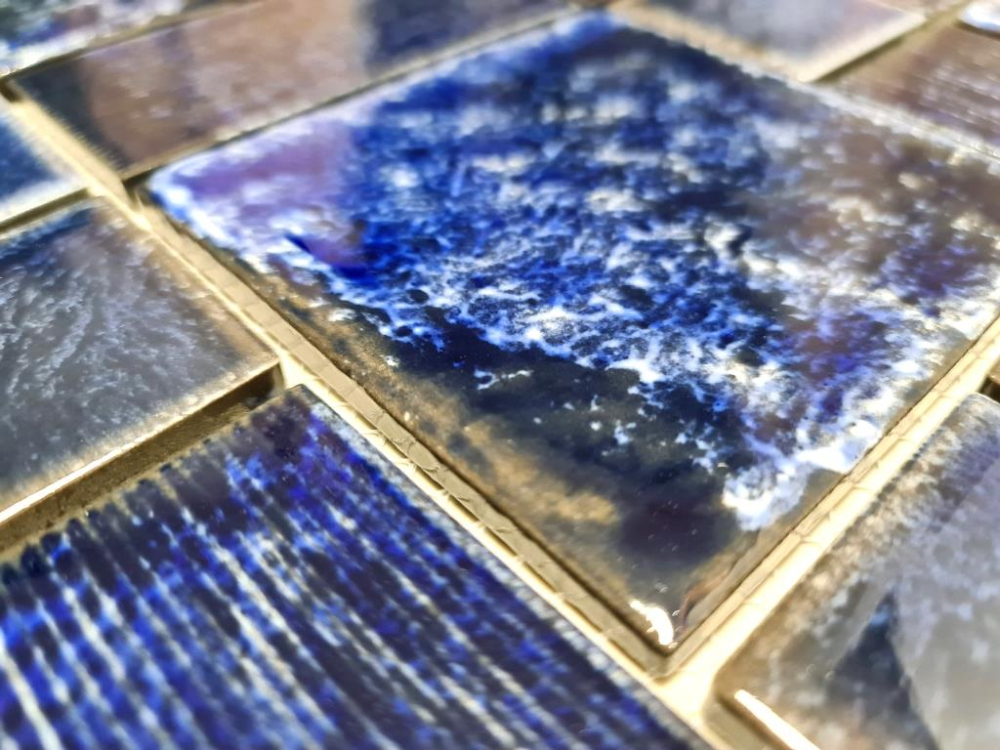 Carreau mosaique Kombi CG KAS2 bleu - 1 tapis mosaique