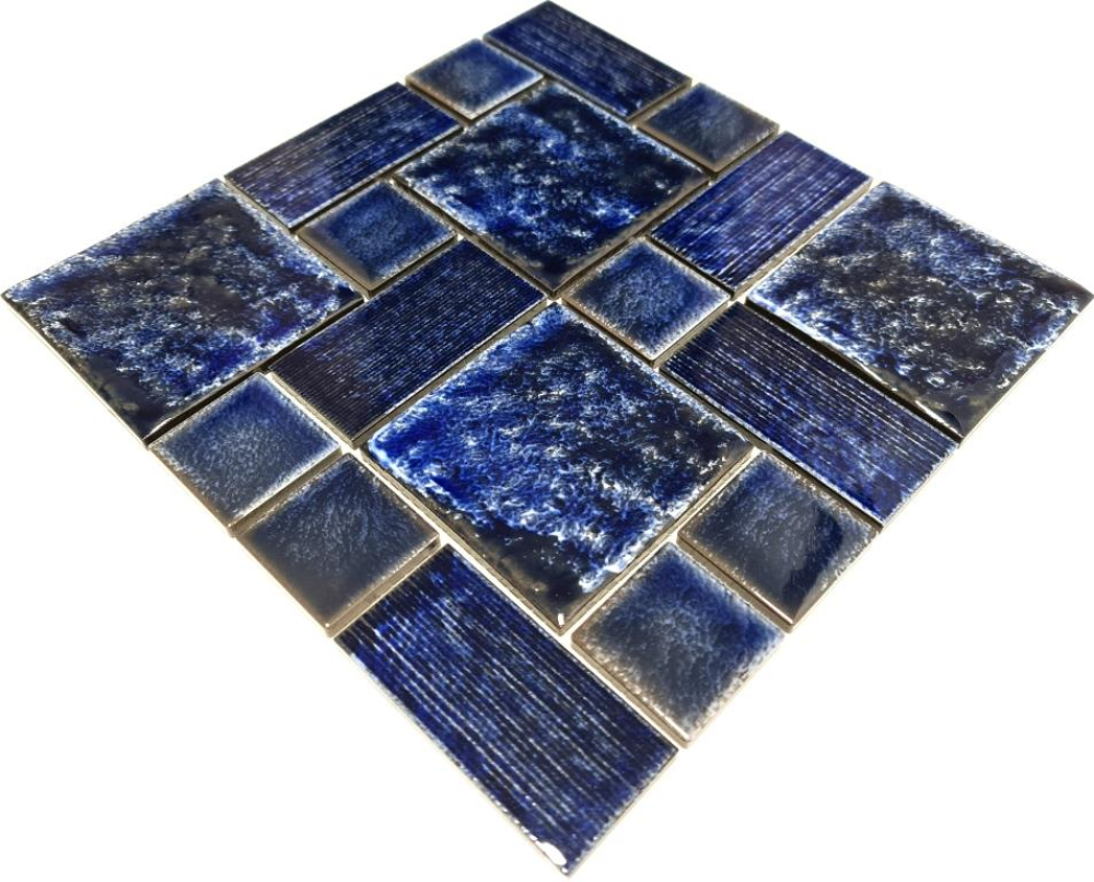 Carreau mosaique Kombi CG KAS2 bleu - 1 tapis mosaique