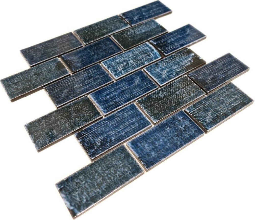 Mosaico Mattone verde lucido Ceramica aspetto composito verde lucido