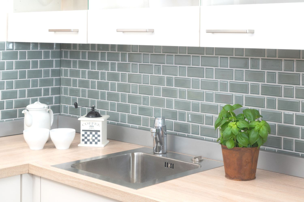 Mosaico Metro uni petrol mix ceramica metro look brillante