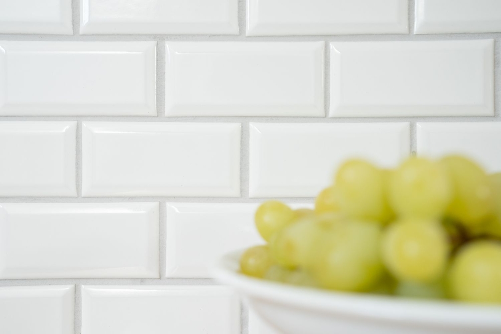 Mosaico metro uni bianco in ceramica metro look lucido