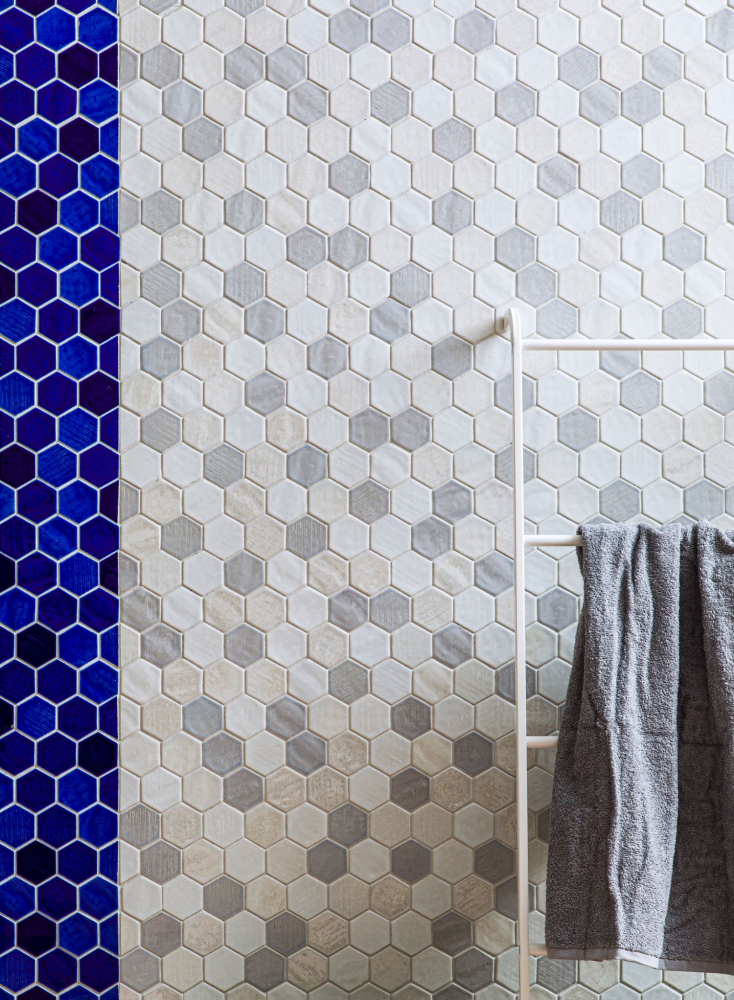 Mosaikfliesen Keramikmosaik Hexagonal weiss glänzend
