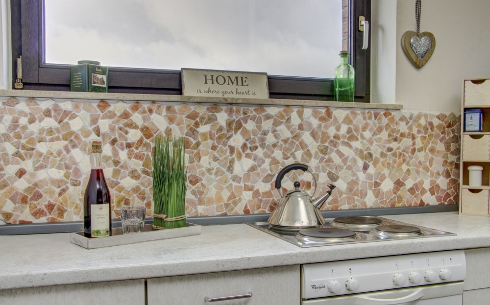 Frattura mosaico poligonale in marmo pietra naturale mosaico beige rosso Ciot Rosso Crema 44-30-130