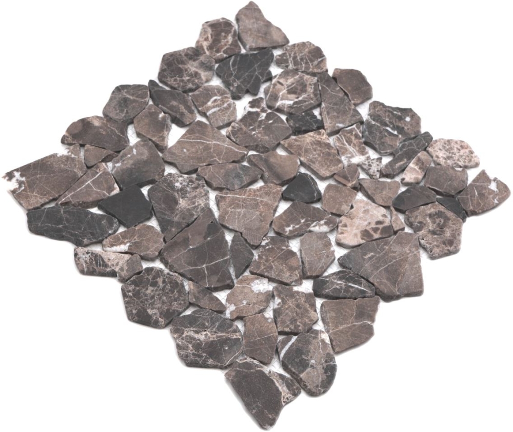Mosaico cantera Ciot Impala marron flameado marmol aspecto cantera mezcla mate
