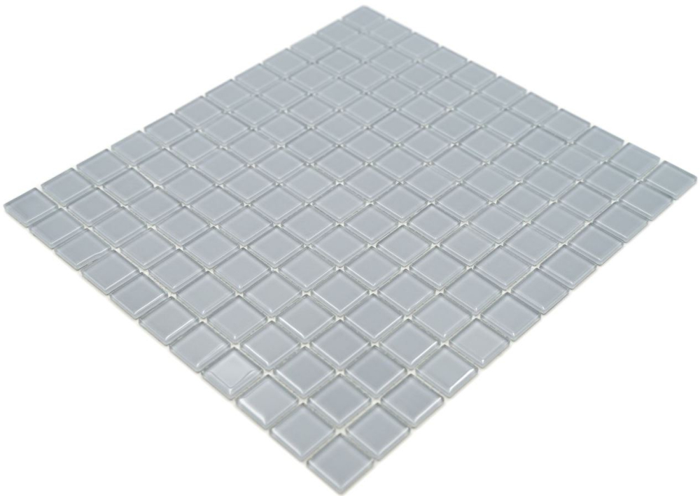 Mosaique de verre gris clair mur de douche carrelage piscine - 60-0204