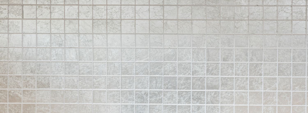Mosaik Fliese Glasmosaik Silber Struktur Wandverkleidung Küche Bad WC - 68-4SB21