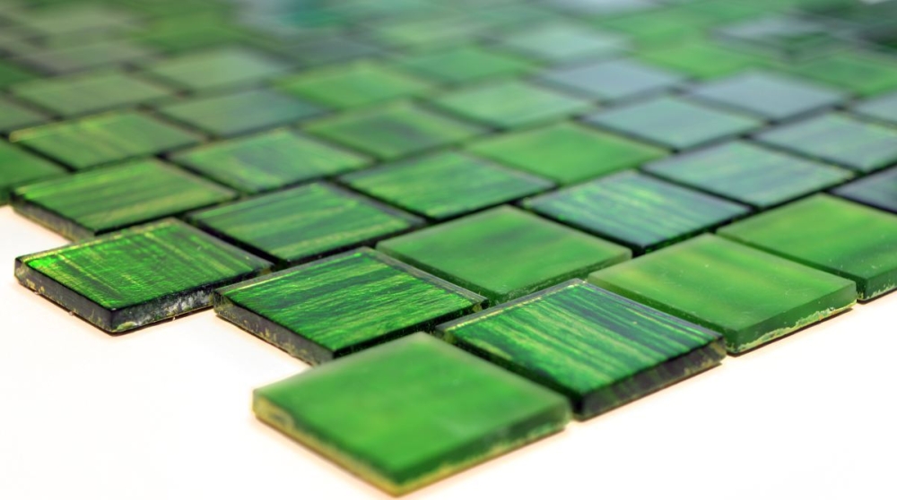 Carreaux de mosaique Mosaique de verre Assemblage de murs jaune givre Verre laiteux