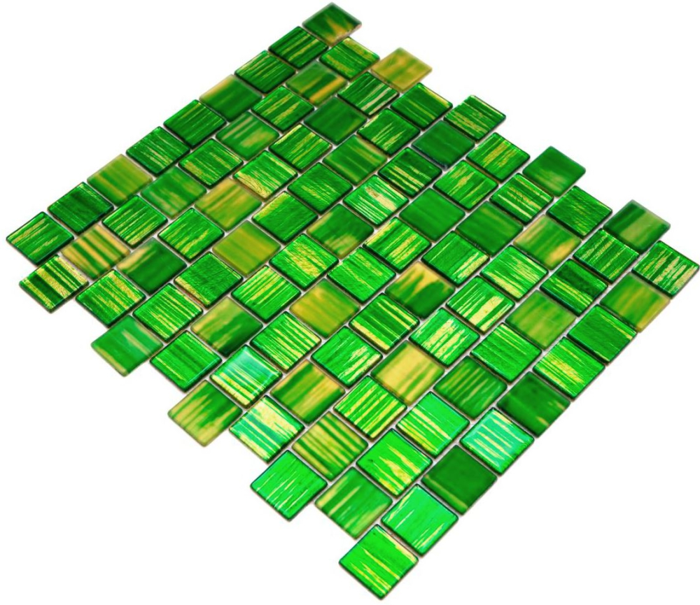 Carreaux de mosaique Mosaique de verre Assemblage de murs jaune givre Verre laiteux