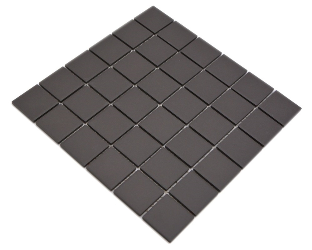 Mosaico ceramico marron sin esmaltar