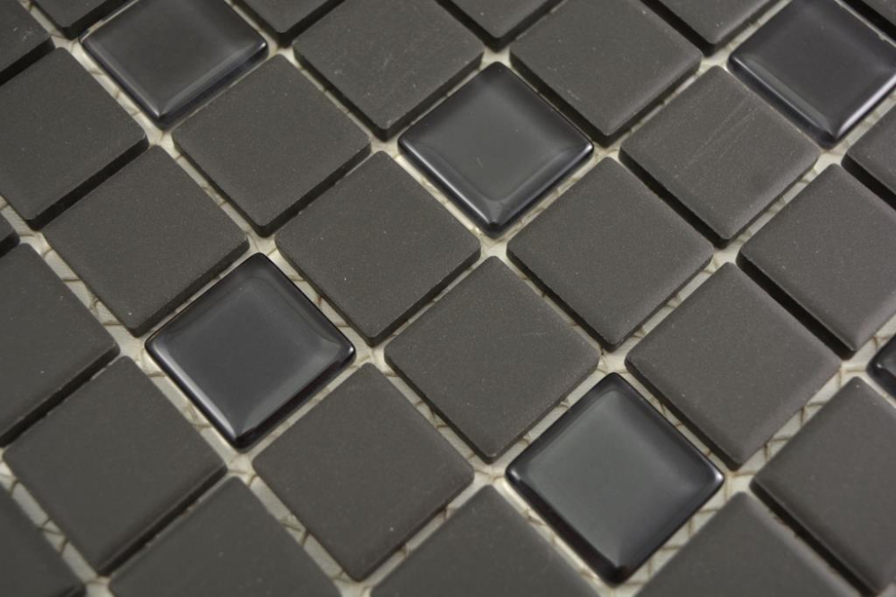 Mosaico de ceramica negro sin esmaltar mosaico de vidrio - 18-CUG70