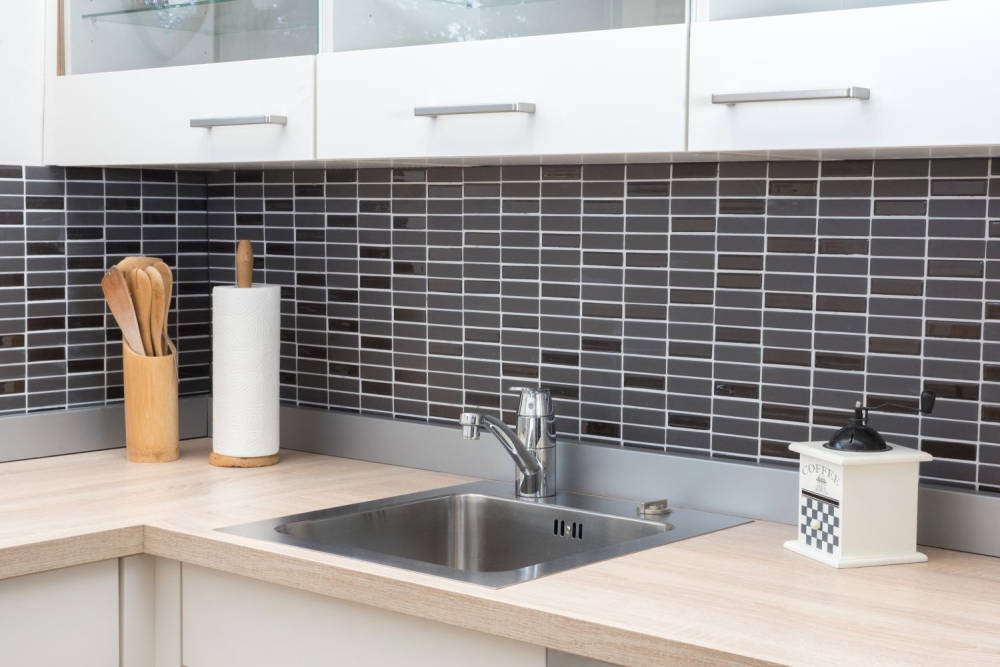 Mosaik Stäbchen mix braun unglasiert mit Glas Keramik Kreuzverbandoptik matt R10