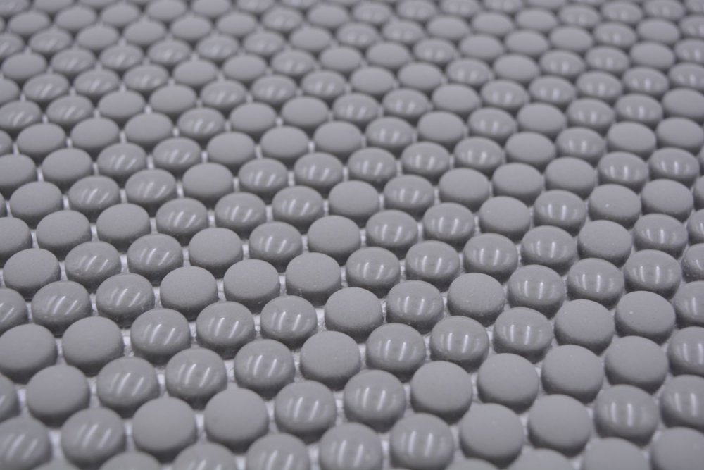 Mosaique ronde Enamel mix gris brillant mat ECO Verre aspect rond