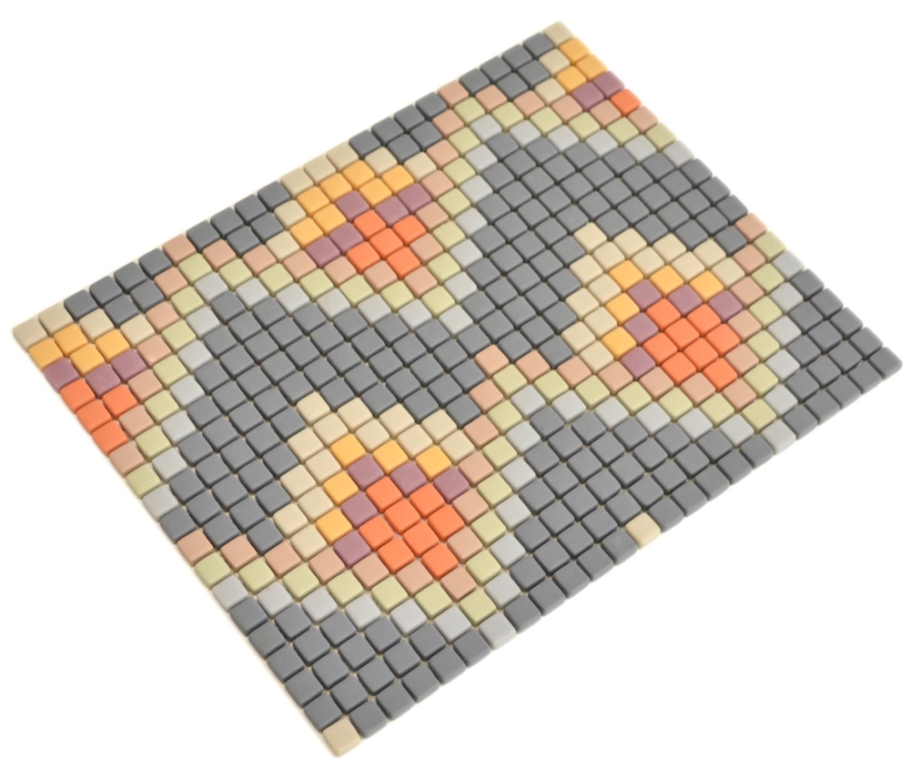 Mosaique Carre Enamel mix gris clair mat ECO GLAS Aspect du motif
