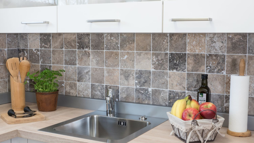 Piastrella di travertino antico argento bianco alluminio grigio opaco R9C