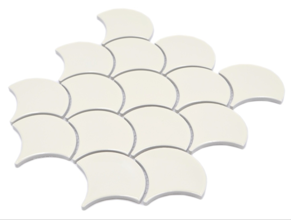Azulejos de mosaico liso marfil brillante aspecto de baldosas de ceramica