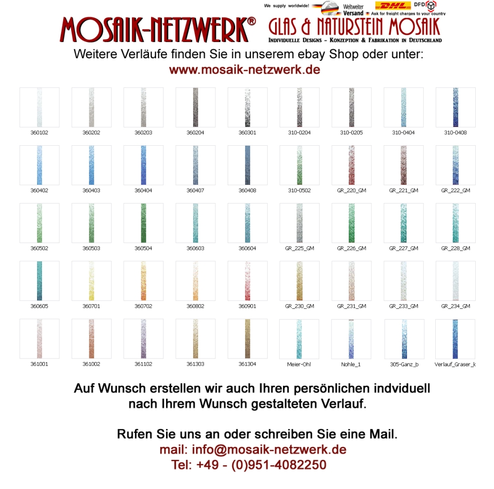 Glasmosaik IRIDIUM Farbverlauf Weiss + Weiss Irisieren - Grau Cream Duschwand Bad Mosaikfliesen Shading Blend