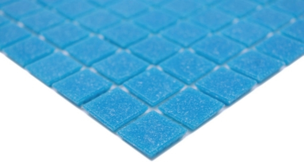 Mosaik Glas blau glaenzend - 10 Mosaikblaetter