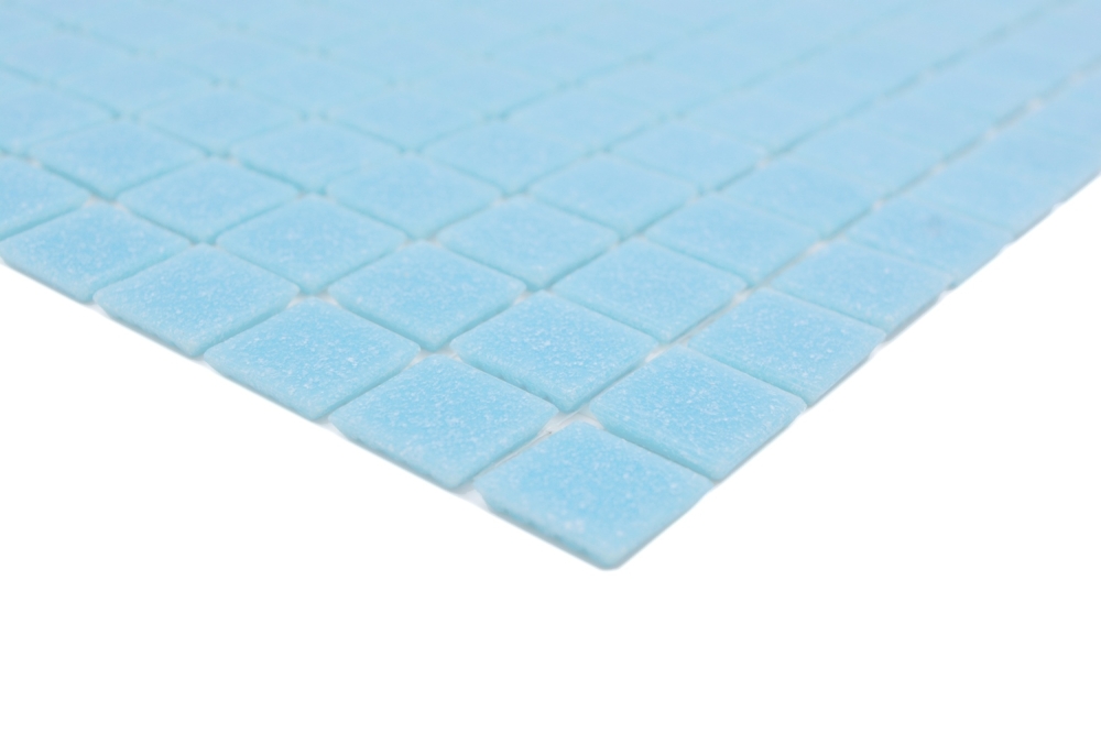 Mosaico de vidrio azul claro para piscina