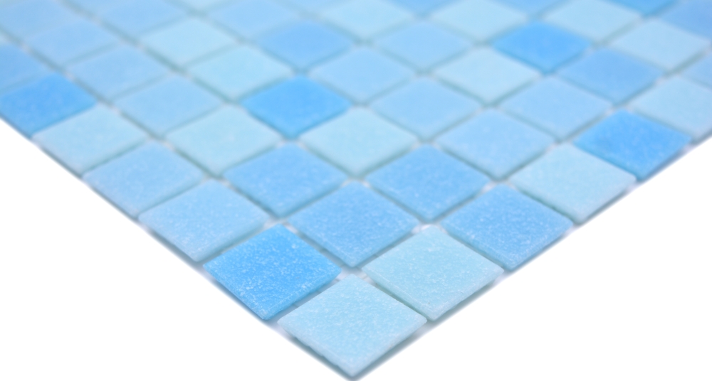 Schwimmbad Mosaik Fliese Poolmosaik Glasmosaik Eisblau Hellblau - 210-PA331