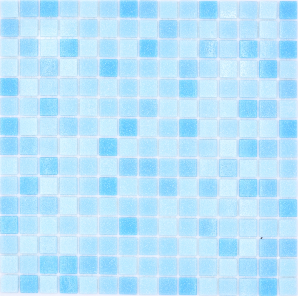 Schwimmbad Mosaik Fliese Poolmosaik Glasmosaik Eisblau Hellblau - 210-PA331