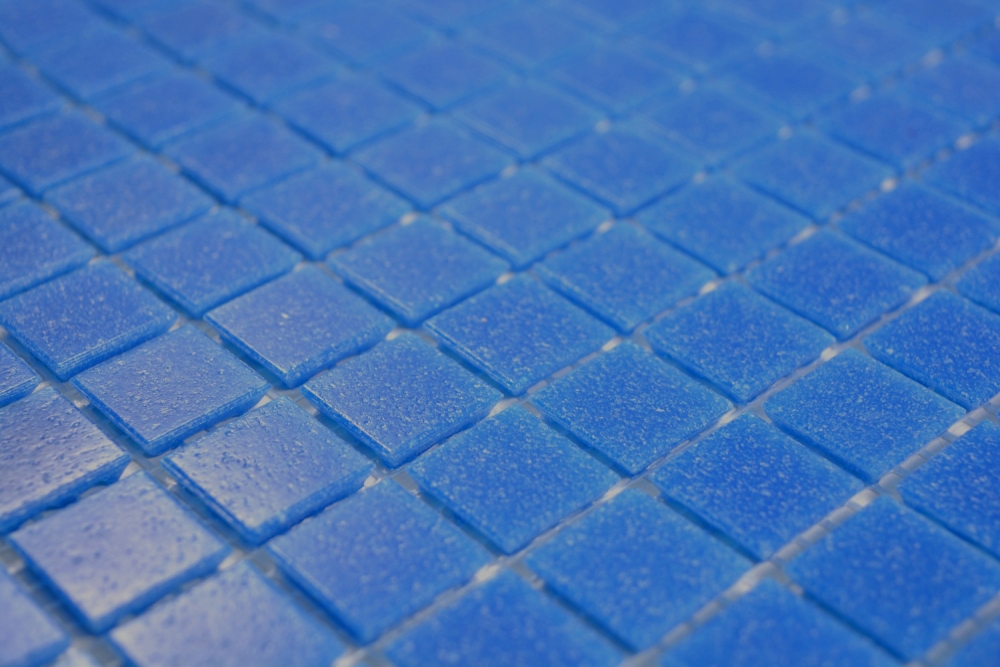 Schwimmbad Mosaik Fliese Poolmosaik Glasmosaik Kobaltblau - 200-A15-P