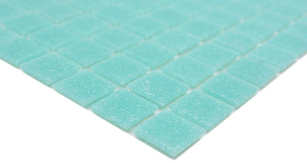 Mosaique carree verre uni vert brillant