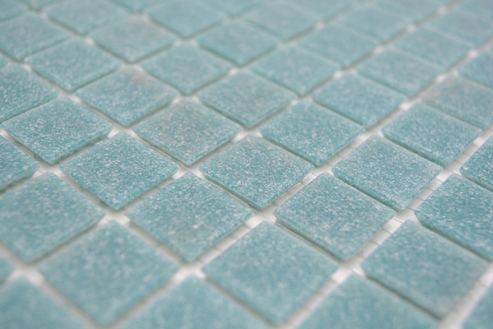 Schwimmbad Mosaik Fliese Poolmosaik Glasmosaik Pastell Blau Türkis - 200-A52