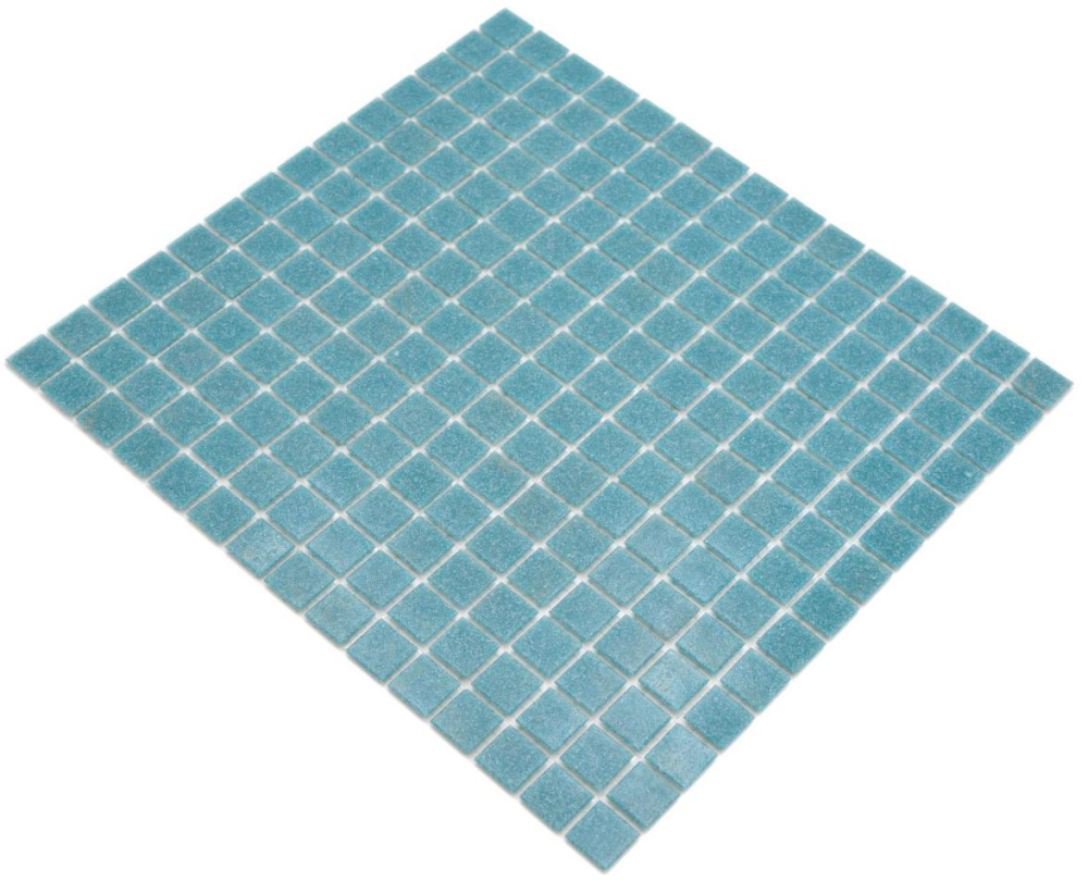Schwimmbad Mosaik Fliese Poolmosaik Glasmosaik Pastell Blau Türkis - 200-A52