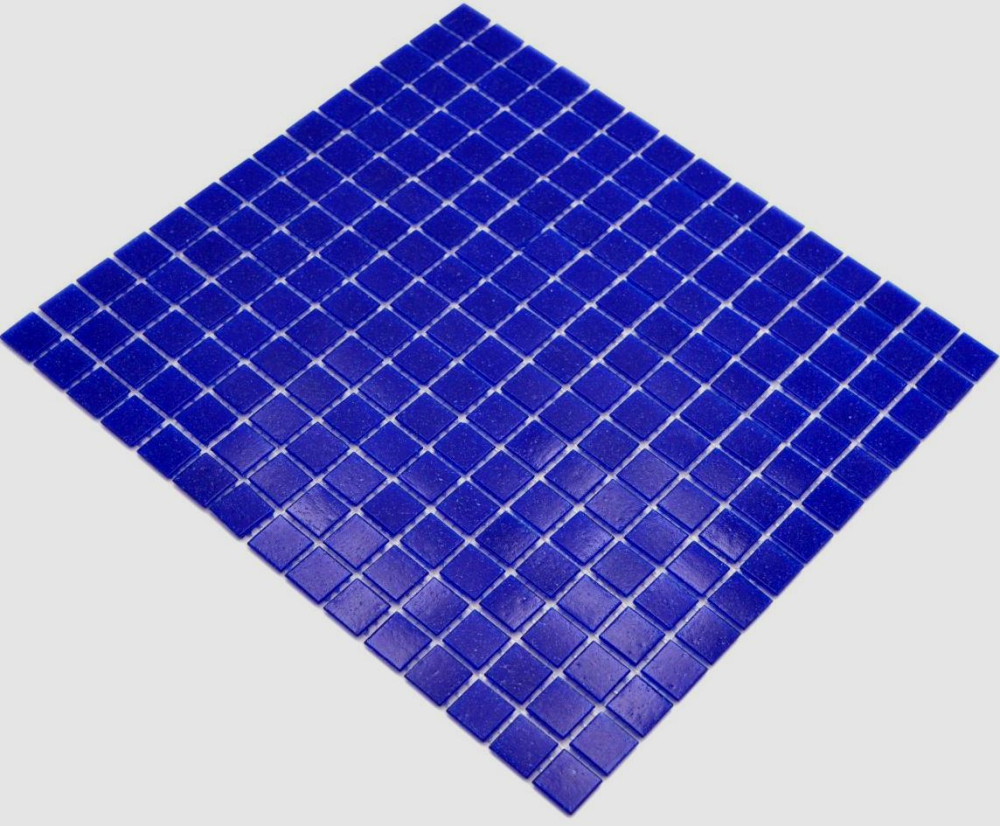 Schwimmbad Mosaik Fliese Poolmosaik Glasmosaik  Ultramarinblau Dunkelblau Spots