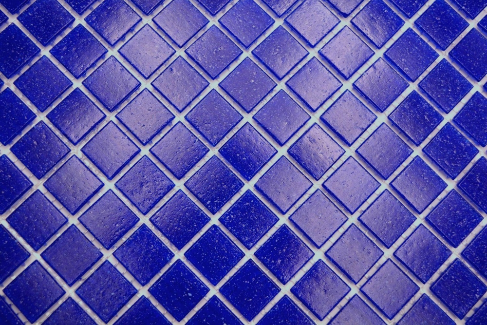 Mosaik Pooloptik Glas dunkel blau glaenzend - 10 Mosaikblaetter