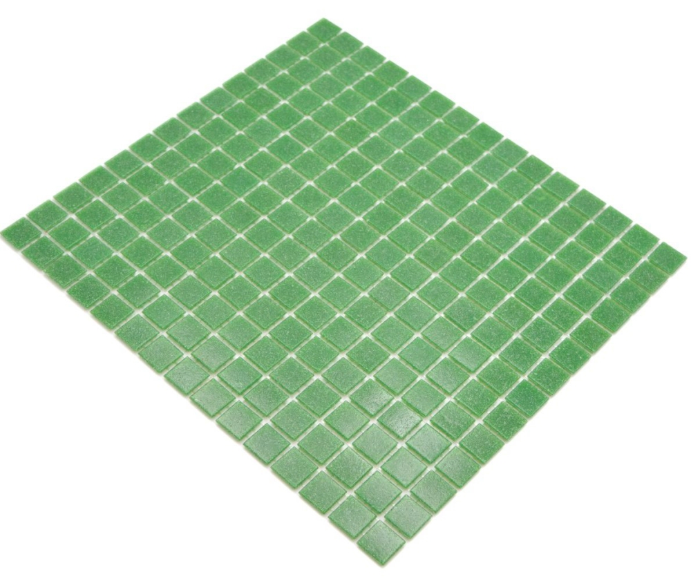 Schwimmbad Mosaik Fliese Poolmosaik Glasmosaik Grün Spots