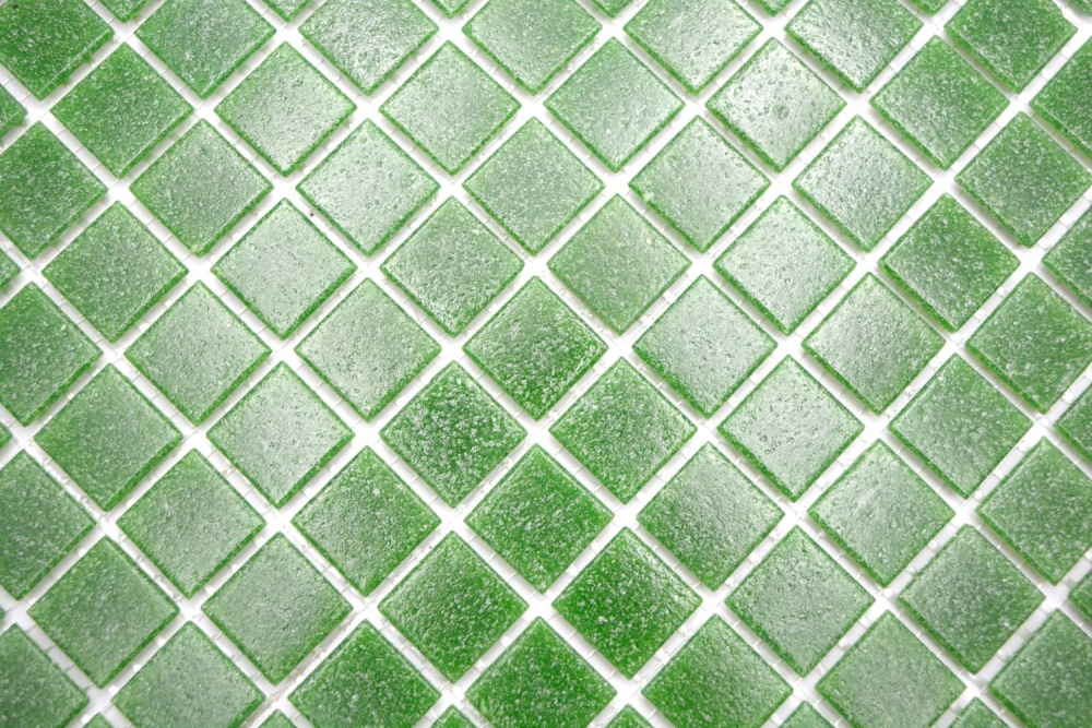 Schwimmbad Mosaik Fliese Poolmosaik Glasmosaik Grün Spots