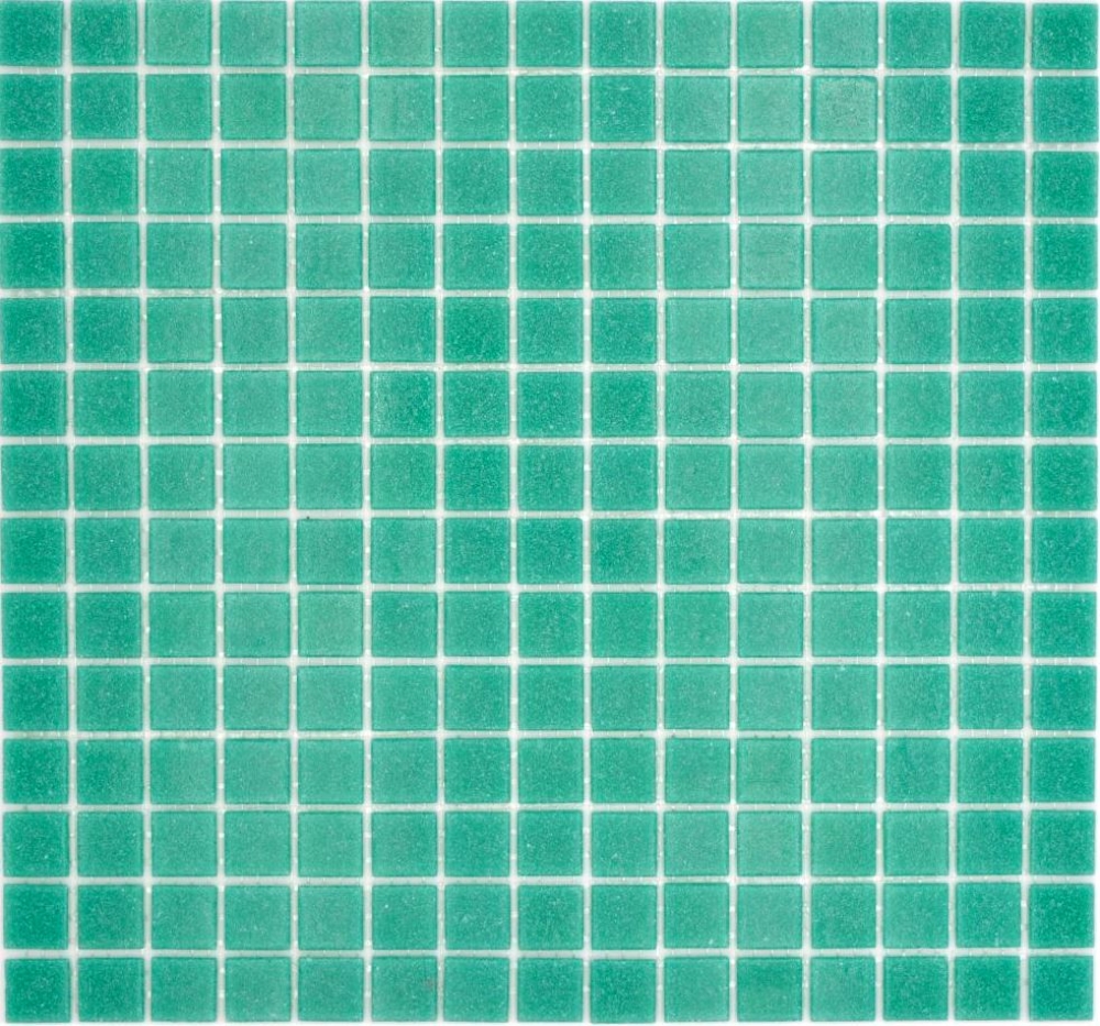 Mosaique aspect piscine verre turquoise brillant - 10 feuilles de mosaique
