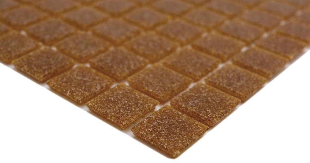 Piscine Mosaique Mosaique de verre Marron Spots - 10 tapis de mosaique