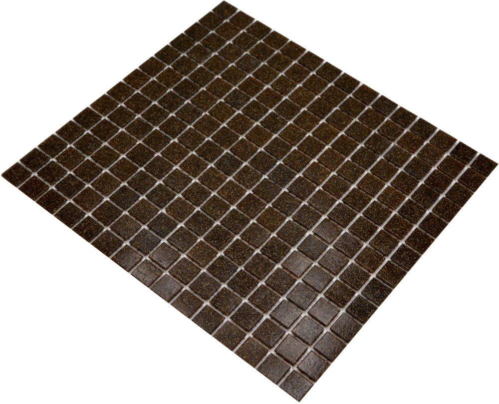 Mosaique de piscine Mosaique de verre Marron fonce Spots
