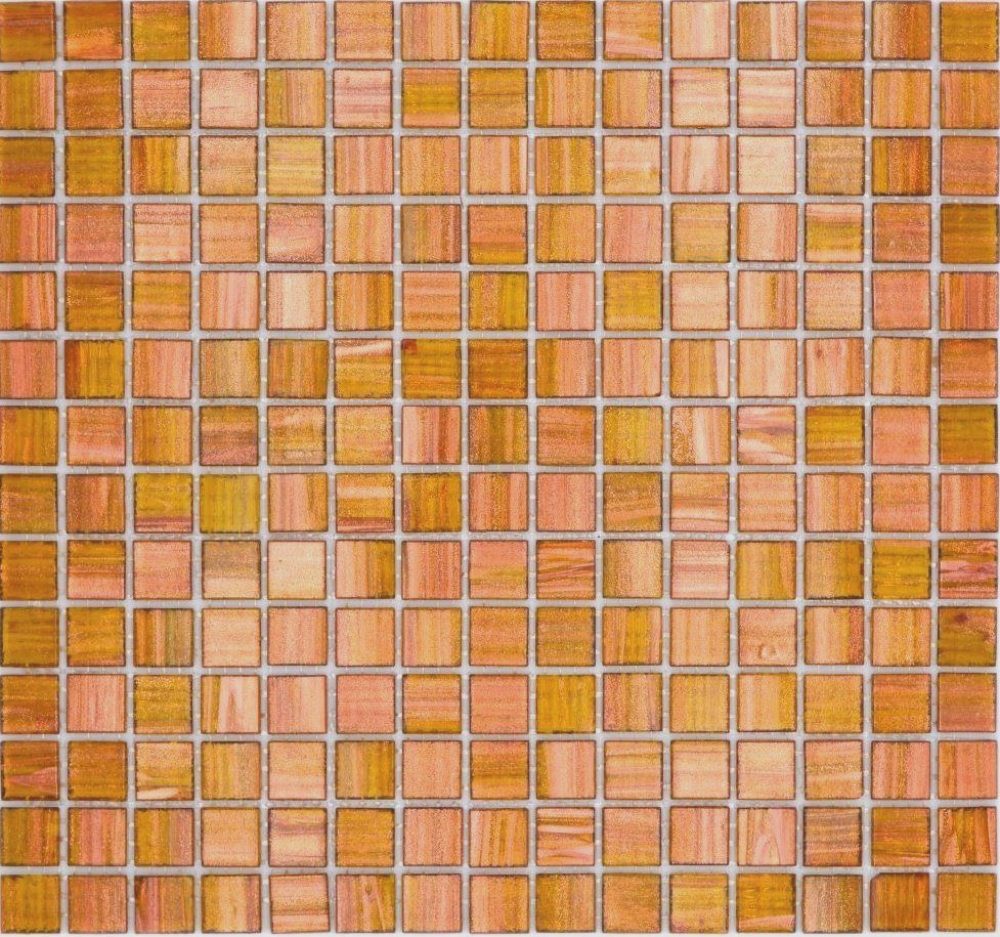 Mosaique de verre Carreau de mosaique brun dore cuivre