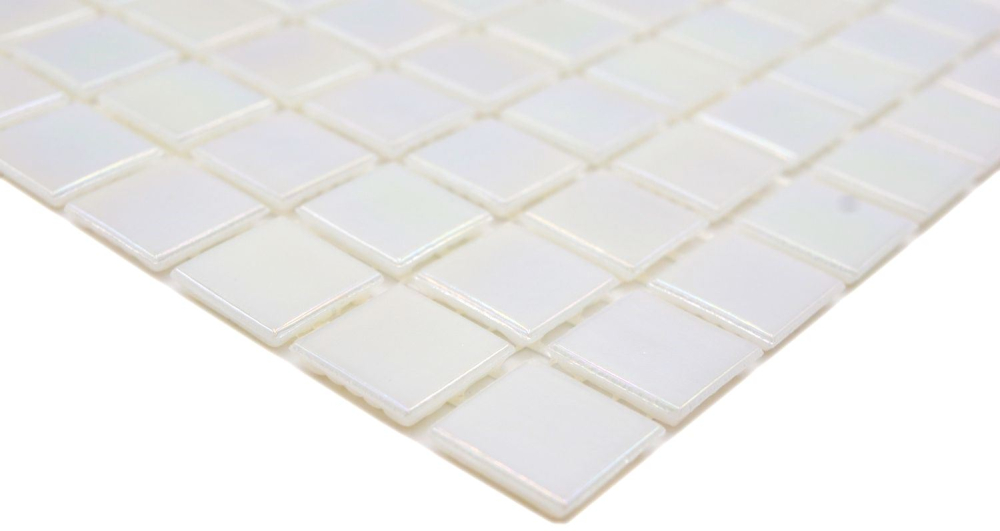 Mosaico in vetro bianco Iridium Classic