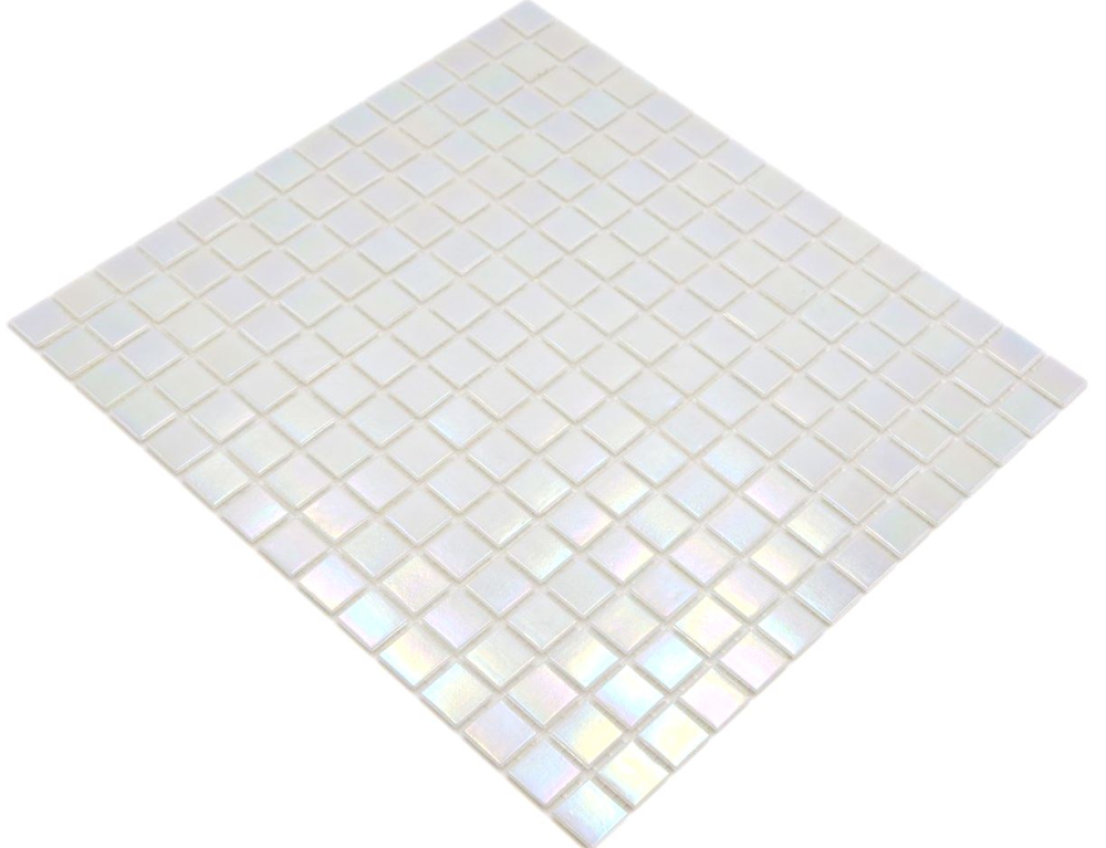 Mosaico in vetro bianco Iridium Classic