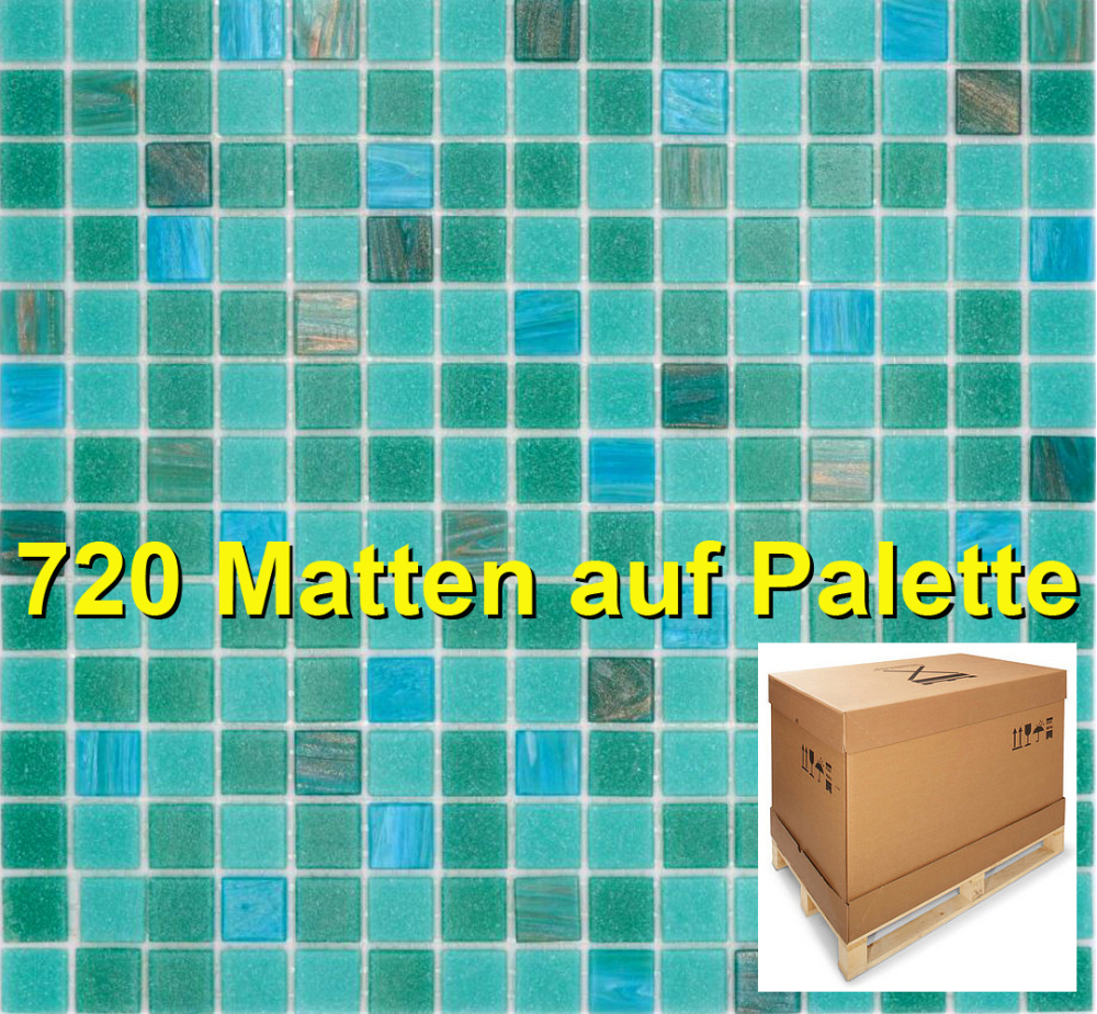 720 tapis = 72 m² mosaïque de piscine mosaïque de piscine mosaïque de verre mosaïque turquoise vert mélange carrelage