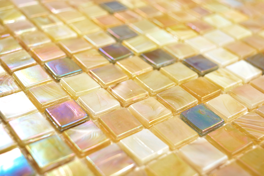 Mosaique de verre Mosaique Iridium Sable Couleurs arc-en-ciel Flip Flop - 58-1204
