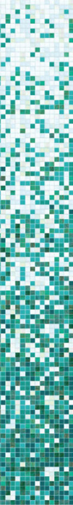 Glasmosaik Farbverlauf Weiss grün türkis irisierend changierend Mosaikfliese Shading Blend 
